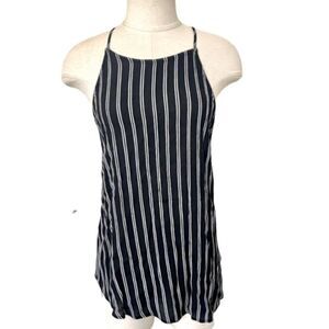 Final Touch black white stripe long tank